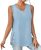 XIEERDUO Womens Tank Tops V Neck Eyelet Embroidery Casaul Sleeveless Shirts