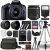 Canon Cameras EOS 2000D / Rebel T7 Digital SLR Camera Body w/Canon EF-S 18-55mm f/3.5-5.6 Lens 3 DSLR Kit Bundled with Complete Accessory Bundle+ 64GB+ Flash+ More – International Model (Renewed)