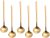 6 PCS Espresso Spoons 18/8 Stainless Steel, 5.2 Inches Vogue Mini Teaspoons Set for Stirring Coffee, Dessert Cake, Ice Cream, Soup, Antipasto Cappuccino, Frosted Handle, Sweejar (Gold)