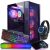 STGAubron Gaming Desktop PC,Intel Core i7 up to 3.9G,GeForce RTX 3060 12G GDDR6,32G,1TB SSD,WiFi,BT 5.0,RGB Fanx6,RGB Keybaord,RGB Mouse,Mouse Pad,RGB Bluetooth Sound Bar,RGB BT Gaming Mic,WIN10