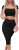 Kaximil Women’s Sexy Bodycon Midi Club Dresses Basic Casual 2 Piece Outfits Crop Top Skirt Set