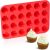 CAKETIME Silicone Muffin Pan Mini 24 Cups Cupcake Pan, Nonstick BPA Free Silicone Baking Pan 1 Pack