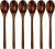 AOOSY Spoons, Wooden Spoons for Eating, 6 Pieces Japanese Natural Plant Ellipse Wooden Ladle Spoon Set for Cooking Mixing Stirring Honey Tea Soda Dessert Coconut Bowl Nonstick Pots Kitchen