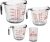 Anchor Hocking Glass Measuring Cups, 4 Piece Set (5 Ounce, 1 Cup, 2 Cup, 4 Cup liquid measuring cups)