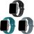 RuenTech Bands Compatible with SKG V7/V7 Pro Smart Watch Band, for Fitpolo IDW15/VRPEFIT ID208BT Soft Silicone Quick Release Replacement Straps (Black&Green&Slate)