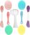 9-in-1 Face Scrubber Face Cleaning Brushes Super Soft Silicone Face Cleanser Brush and Facial Cleansing Massager Brush Face Cleansing Brush Set