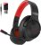 2.4Ghz Wireless Gaming Headset for PC, PS5, PS4, MacBook, with Microphone, Over-Ear Bluetooth Headphones for Cell Phone, Soft Earmuff – 40 Hours Playtime, Only Wired Mode for Xbox Series, Red