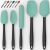 Silicone Spatula Set of 5,High Temperature Resistant, Food Grade Silicone, Dishwasher Safe, for Baking, Cooking (Aqua Green)