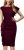 AISIZE Women’s Pinup Vintage Ruffle Sleeves Cocktail Party Pencil Dress