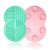 2 Pcs Makeup Brush Cleaning Mat, Silicone Makeup Brush Cleaner with Back Suction Cups(Green and Pink)