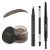 LAVONE Eyebrow Stamp Pencil Kit for Eyebrows Makeup, with Waterproof Eyebrow Pencil, Eyeliner, Eyebrow Pomade, and Dual-ended Eyebrow Brush – Dark Brown