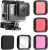 SOONSUN Waterproof Housing Case with 4-Pack Lens Filters for GoPro Hero 7 6 5 Black Hero (2018), Dive Housing with Red, Light Red, Magenta, and 5x Close-up Filters for Underwater Video and Photography