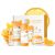 Vitamin C skin care kit, 5-In-1 Skincare Gift Set, Facial skincare kits containing cleanser, toner, facial essence, eye cream, and face cream to brighten your face.