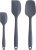 Cooptop Silicone Spatula Set – Rubber Spatula – 600°F Heat Resistant Baking Spoon & Spatulas(Dark Grey)