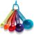 Farberware Set of 5 Measuring Spoons, Perfect for Measuring Both Wet and Dry Indgredients, Includes Detachable Ring for Optimal Storage and Organization, Dishwasher Safe, Assorted