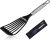 KSENDALO Fish Spatula for Nonstick Cookware -Slotted Turner Egg Spatula -Wide Thin Spatula with European Nylon Blade for Kitchen Use- Egg Flipper Utensils, Black