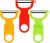 Original Vegetable Peeler Carbon Steel Blade 3-Pack Red/Green/Yellow