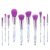 Kingtree Makeup Brush Set, 10PCS Crystal Makeup Brushes Premium Synthetic Foundation Powder Concealer Eye Shadow Blush Makeup Brushes Set, Professional Make Up Brush Kit for Girls Ladies