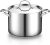 Cooks Standard 18/10 Stainless Steel Stockpot 8-Quart, Classic Deep Cooking Pot Canning Cookware with Stainless Steel Lid, Silver