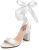 Trary Pink Purple Nude Red Black Heels for Women, Lace Up Chunky Heels for Women, Strappy Heels for Women Sandals, High Platform Stripper Heels, Comfortable Wide Width Tie Up Heels 3 Inch Open Toe