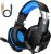 Gootoop Gaming Headset for PS4 Xbox One PC PS5,Over Ear Wired Gaming Headphones with Microphone Noise Cancelling,Flip-to-Mute,Bass Surround Sound,Lightweight,Soft Memory Earmuffs,Black Blue