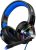 ZIUMIER Gaming Headset PS4 Headset, Xbox One Headset with Noise Canceling Mic and RGB Light, PC Headset with Stereo Surround Sound, Over-Ear Headphones for PC, PS4, PS5,Xbox One, Laptop (Blue)