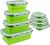 Collapsible Food Storage Containers – 4PC Stackable collapsible bowls With Airtight Lid, Vent – Perfect For RV Organization And Storage, Meal Prep, Lunch And More – Microwave, Dishwasher, Freezer Safe