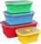 Vremi Silicone Food Storage Containers with BPA Free Airtight Plastic Lids – Set of 4 Small and Large Collapsible Meal Prep Container for Kitchen Lunch Boxes – Microwave and Freezer Safe