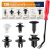 GOOACC 120PCS Car Bumper Push Retainer Clips & Nylon Fasteners Rivet Kit 6mm 7.6mm 8mm 8.8mm 10mm Door Trim Panel Clips , 1PC Fastener Remover, Black