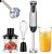 Bonsenkitchen Immersion Blender, 20 Variable Speeds & Turbo, 4-In-1 Stainless Steel Handheld Blender Stick Mixer with Egg Whisk, Beaker & Chopper Bowl