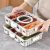 1/2 Pcs Portable Picnic Parties Fruit Tray, 4 Compartment Fridge Food Veggie Condiment Divided Serving Preservation Storage Containers, Kitchen Clear Snackle Box Candy Organizer with Lid Handle (2PC)