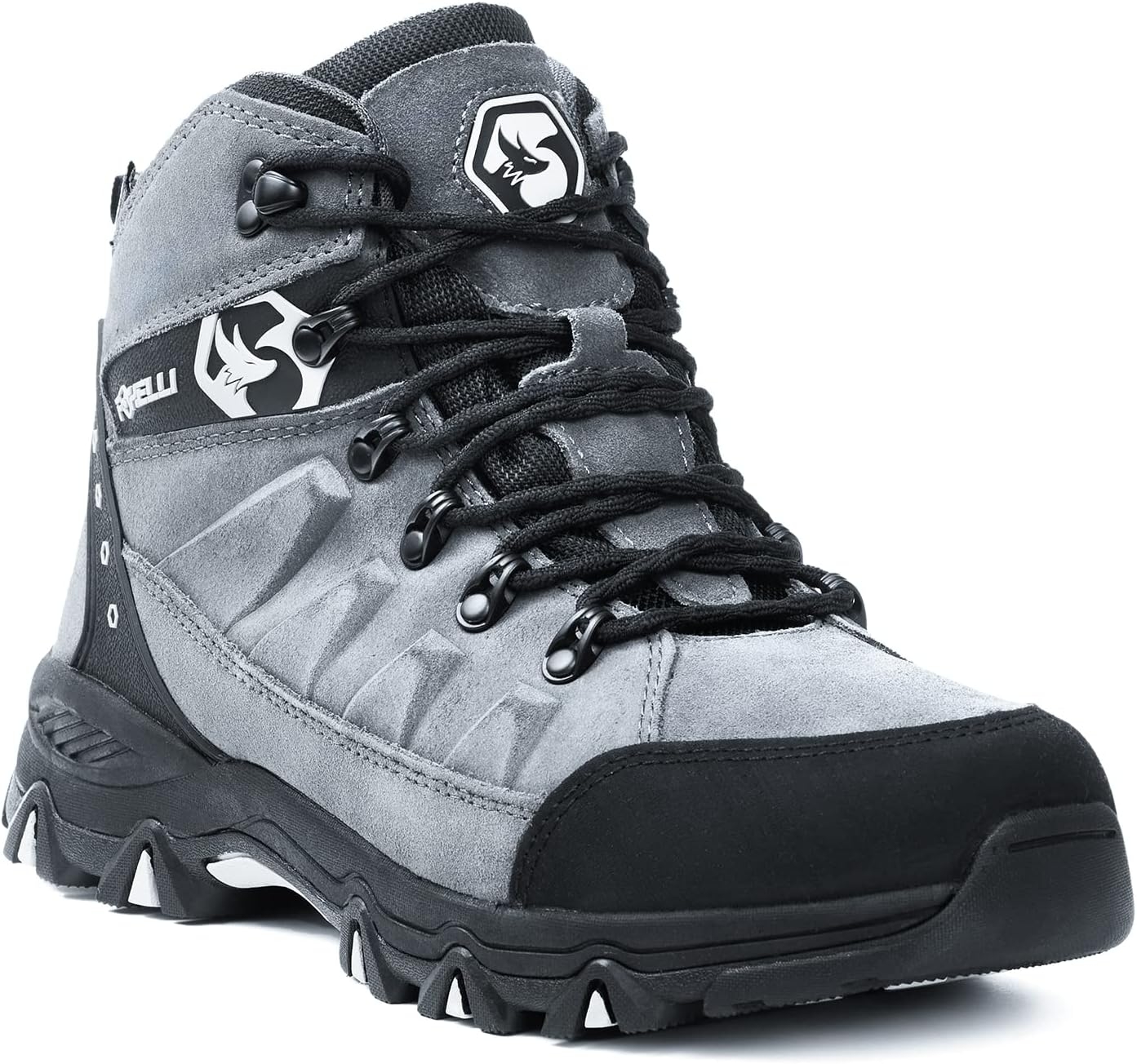 Foxelli Menās Hiking Boots ā Waterproof Suede Leather Hiking Boots for Men, Breathable, Comfortable & Lightweight Hiking Shoes