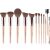 BEAKEY Makeup Brush Set Professional: Makeup Brushes for Eye and Face, Blending Brush for Foundation, Eyeshadow, Make up Brushes Pack with Case, Eye Shadow Brush for Concealer, Gold Travel Beauty Tool