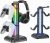 KDD RGB Headset Stand with 9 Light Modes – Controller Holder for Desk – Rotatable Headphone Stand & Detachable Controller Hook for PC Earphone Accessories(Black)
