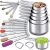 Measuring Cups and Spoons Set of 20, 7 Stainless Steel Nesting Measuring Cups & 7 Spoons, 1 + Leveler & 5 Mini Measuring Spoons for Cooking & Baking