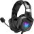 Gaming Headset with Microphone, Gaming Headphones Compatible for PS4 PS5 Xbox PC with RGB Lights, Playstation Headset with Noise Reduction 7.1 Surround Sound Over-Ear and Wired 3.5mm Jack (Black)