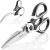 Kitchen Shears by Gidli – Lifetime Replacement Warranty- Includes Seafood Scissors As a Bonus – Heavy Duty Utility Stainless Steel All Purpose Ultra Sharp Scissors for Food