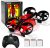 2 In 1 Mini Drones for Kids Remote Control Drone with Land Mode or Fly Mode, LED Lights,Auto Hovering, 3D Flip,Headless Mode and 3 Batteries,Toys Gifts for Boys Girls (Red)