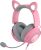 Razer Kraken Kitty V2 Pro Wired RGB Gaming Headset, Interchangeable Ears, Compatible with PC, Playstation, Mac, with HyperClear Cardioid Microphone, Quartz Pink (Renewed)