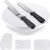 Kootek Cake Decorating Kit Baking Supplies Cake Turntable with 2 Frosting Straight Angled Spatula 3 Icing Smoother Scrapers Baking Accessories Tools for Beginners and Pros, White