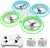 TOMZON A34 Drone for Kids with Green and Blue LED Lights, RC Kids Drone with Altitude Hold, 3D Flip, Headless Mode and 3 Speeds, Quadcopter with 2 Batteries, Toy Gift for Boys and Girls, White