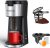 Famiworths Single Serve Coffee Maker for K Cup & Ground Coffee, With Bold Brew, One Cup Coffee Maker, 6 to 14 oz. Brew Sizes, Fits Travel Mug, Classic Black