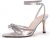 VETASTE Women’s Double Bow Pointed Toe Ankle Strap Crystal Pumps Wedding Bridal Party Stilettos Backless Satin Heeled Sandals