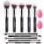 BEAKEY TAP PAW Makeup Brushes, Glam Blend, Eyeshadow Brush Set, Effective Application Make up Brushes – 12Pcs Makeup Brush Set, Foundation Brush with 2Pcs Blender Sponge (Black/Silver)