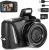 4K Digital Camera with 32GB SD Card, DSLR Camera for Photography & Vlogging – Beginner-Friendly Compact Bridge Camera