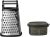 KitchenAid Gourmet 4-Sided Stainless Steel Box Grater for Fine, Medium and Coarse Grate, and Slicing, Detachable 3 Cup Storage Container and Measurment Markings, Dishwasher Safe, 10 inches tall, Black