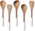 Folkulture Wooden Spoons for Cooking for Mothers Day Gifts, Set of 5 Nonstick Cookware Sets Includes Wooden Spoon, Serving Fork, Spatula, Slotted Turner, Corner Spoon, 12″ Long Kitchen Utensil Sets