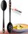 DI ORO Silicone Spoons for Cooking – Large Kitchen Spoons for Mixing, Serving, & Stirring – 600°F Heat-Resistant Non Stick Utensils – Big Solid & Slotted Basting Spoons – Dishwasher Safe (2pc, Black)