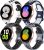 Lerobo 4 Pack Bands Compatible with Galaxy Watch 6 5 4 Band 40mm 44mm/Galaxy Watch 6 4 Classic 43mm 47mm 46mm 42mm/Watch 5 pro 45mm,Active 2 Band, 20mm Watch Band Soft Silicone Sport Band Women Men