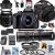 Canon EOS 4000D / Rebel T100 DSLR Camera with EF-S 18-55MM +420-800mm f/8.3 HD Telephoto Zoom Lenses with T Mount + 50” Tripod + Camera Shoulder Bag + Deluxe Accessory Bundle